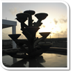 The Antique Fountain in the Darkness